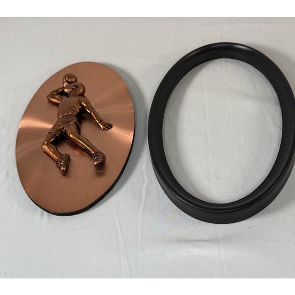 Copperama Basketball Male Player Wall Plaque 3-D copper art w/Frame, 85-28 - Picture 9 of 13